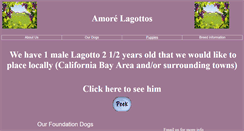 Desktop Screenshot of amore-lagotto.com